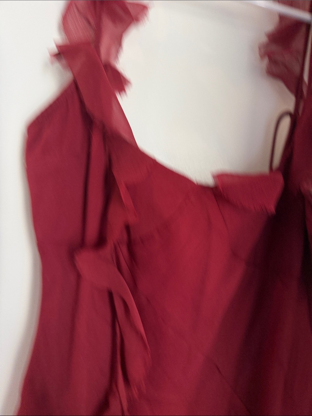 ASOS Burgundy Ruffle Maxi Dress - Picture 4 of 4
